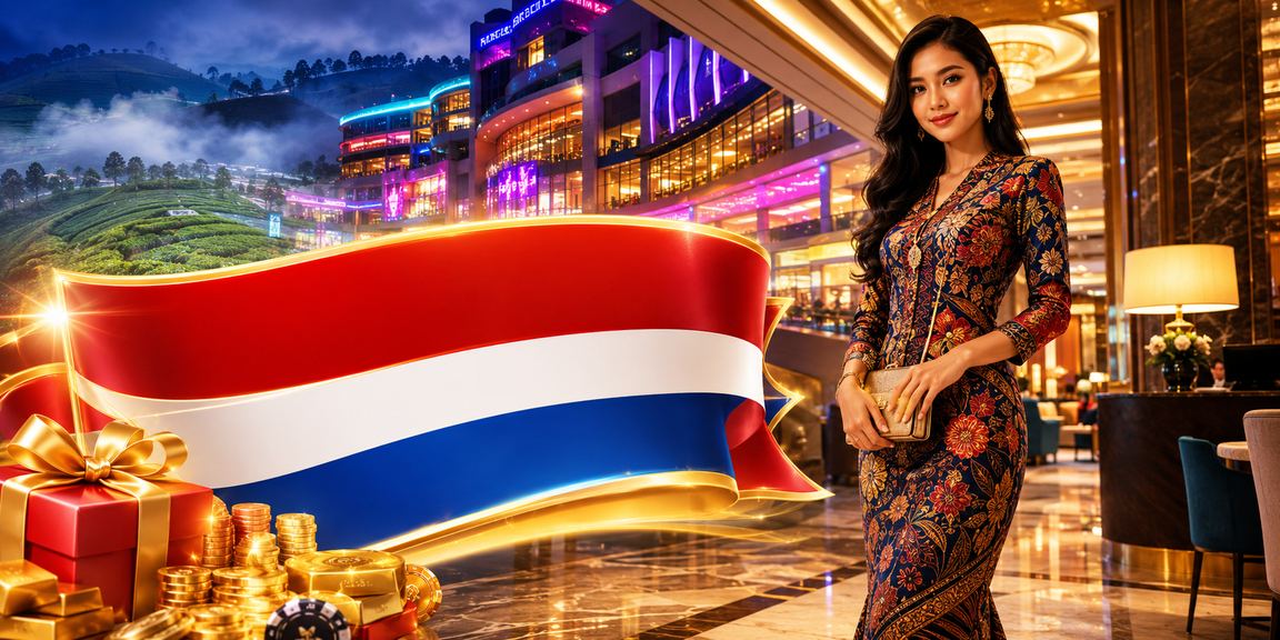 Pengguna Malaysia menggunakan aplikasi mudah alih platform 1890 dengan pakaian tradisional batik